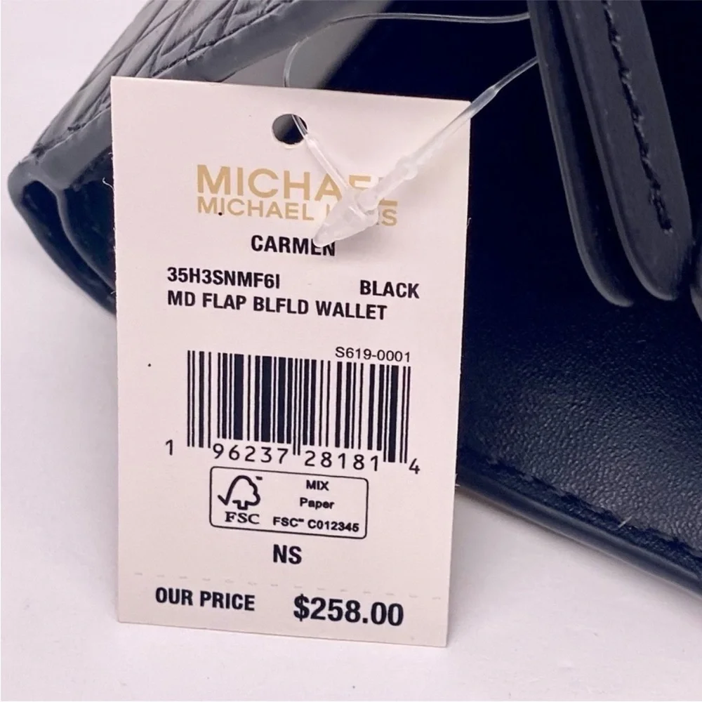 Michael Kors Black Croc-Embossed Wallet